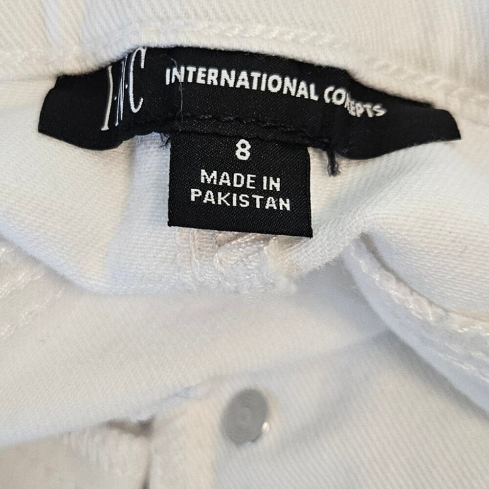 INC White Mom Jeans Sz 8 - Picture 9 of 13